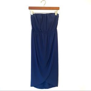 ✨Lush Navy Strapless Tulip Skirt Dress